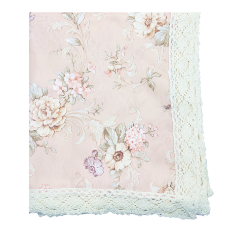 Textile - Fata de masa vintage eleganta AMELIE, cu flori si dantela
