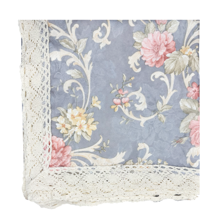 Textile - Fata de masa vintage eleganta BERENICE, cu flori si dantela