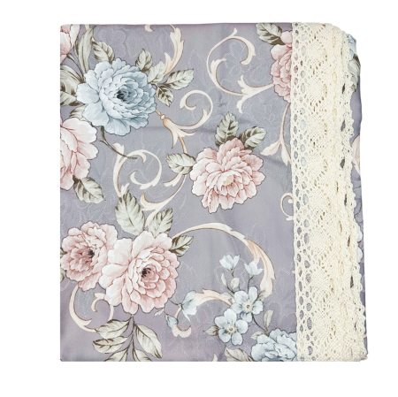 Fata de masa vintage eleganta LILOU, cu flori si dantela [1]