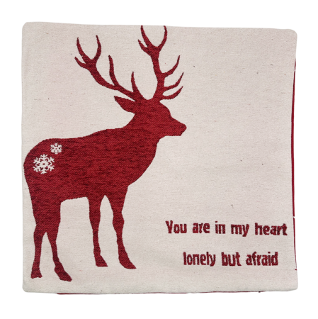 DECORATIUNI CRACIUN - Față de pernă decorativă Crăciun – model cu ren