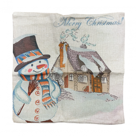Fata de perna model Craciun Snowie 45x45cm