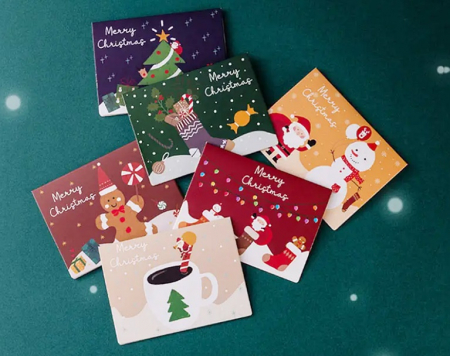 Set 6 Felicitari Craciun GREETINGS, 8.5x11.5cm [1]
