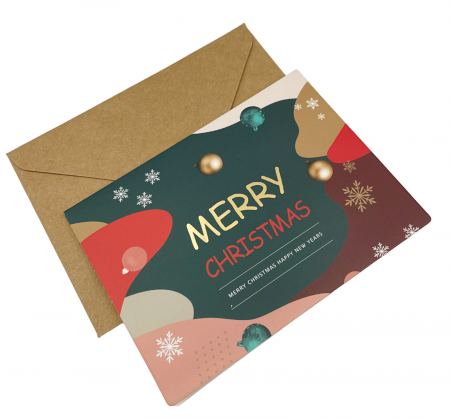 Set 6 Felicitari Craciun MERRY CHRISTMAS, 8.5x11.5cm [4]