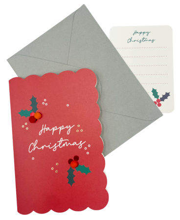 CRACIUN MAGIC - Felicitare Craciun Merry Christmas, Rosu, 11x17cm