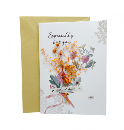 Felicitari, Pungi & Cutii Cadouri - Felicitare cu flori uscate FOR YOU