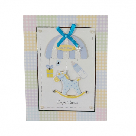 Felicitare cu plic BABY BOY pentru botez, 10x14cm [1]