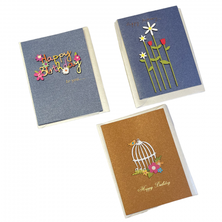 Felicitare cu plic maro HAPPY BIRTHDAY, 10x14cm [1]