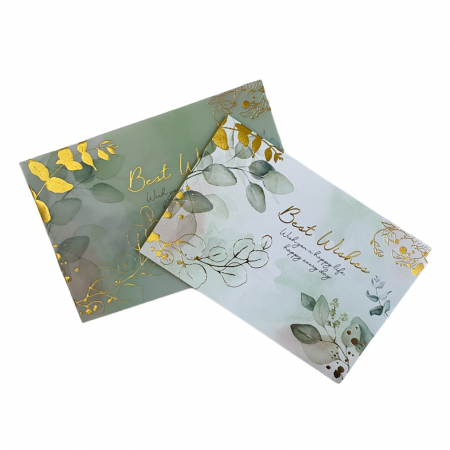 Felicitari, Pungi & Cutii Cadouri - Felicitare cu plic pergament BEST WISHES, 10x14cm