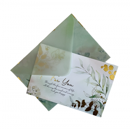 Felicitari, Pungi & Cutii Cadouri - Felicitare cu plic pergament JUST FOR YOU, 10x14cm