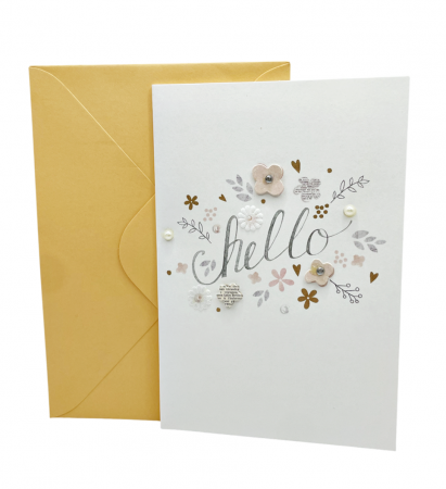 Felicitari, Pungi & Cutii Cadouri - Felicitare cu plic portocaliu HELLO
