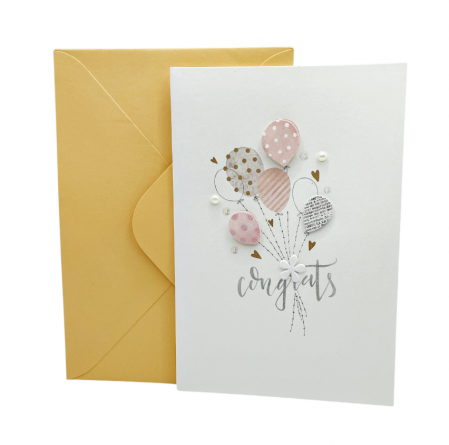 Felicitari, Pungi & Cutii Cadouri - Felicitare cu plic portocaliu CONGRATS