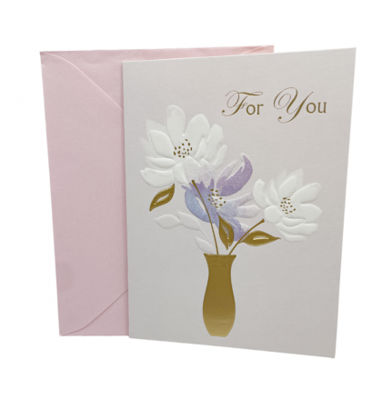 Felicitare cu plic roz FOR YOU [1]