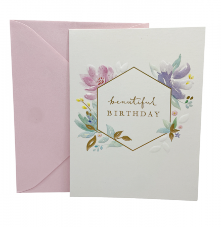 Felicitari, Pungi & Cutii Cadouri - Felicitare cu plic roz BIRTHDAY WISHES
