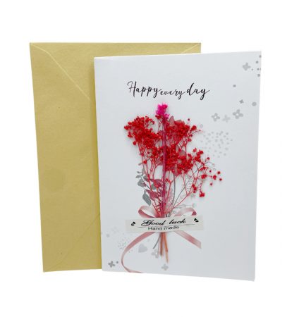 Felicitare cu flori uscate BEST WISHES [3]