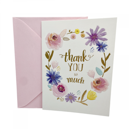 Felicitare cu plic roz THANK YOU [2]