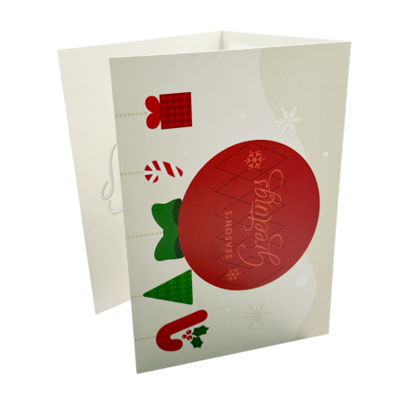 Felicitare de Crăciun cu plic verde si text MERRY CHRISTMAS [4]