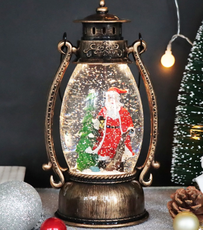 Felinar muzical LED cu Moș Crăciun și Efect Ninsoare JOY [2]