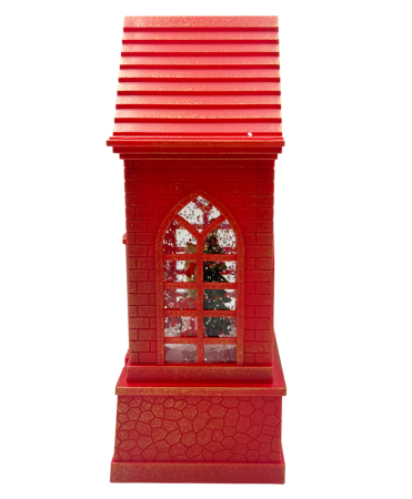 Felinar cu LED, Muzică și Efect Ninsoare – Casuta cu Moș Crăciun și Brad JOY [3]