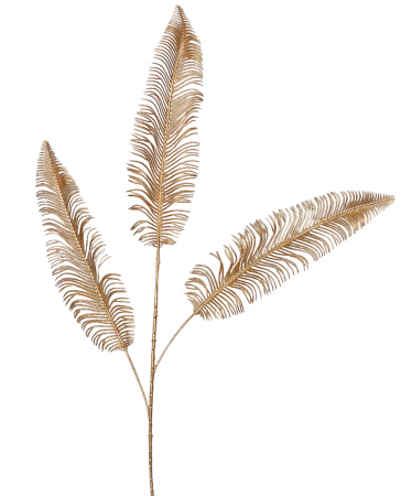 CRENGUTE & PICK-URI - Creanga decorativa LEON, Auriu, 70cm