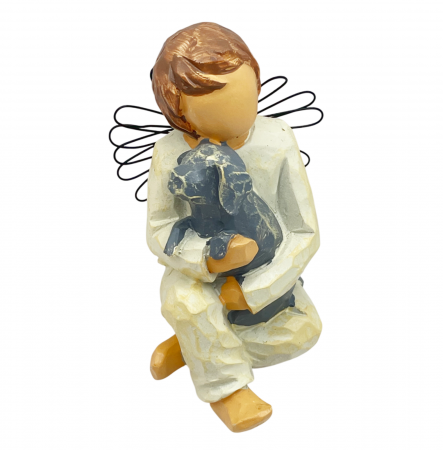 Figurina Inger LIAM cu catel in brate, Crem, 11cm [1]