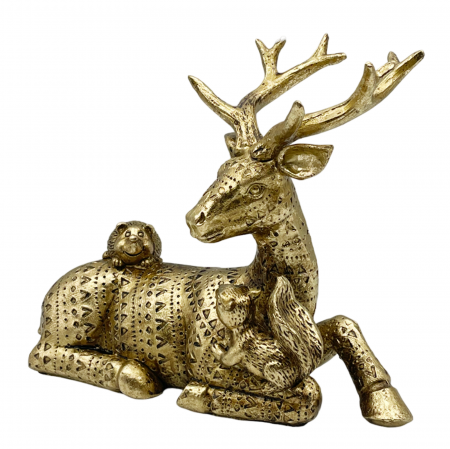 Cerb decorativ FOREST, Auriu, 20x6x20cm [1]