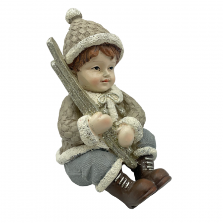 FIGURINE & PLUSURI - Figurina Baiat cu schiuri ZACK, 11cm