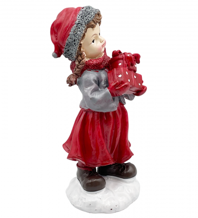 Figurina Craciun Fetita cu rochita rosie CHIARA, 20cm [1]