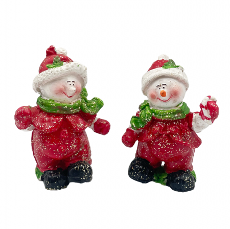 FIGURINE & PLUSURI - Set 2 Figurine Craciun Om de Zapada CHIMY, 8cm
