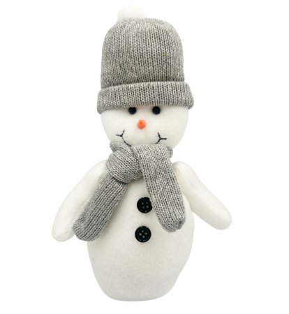 GLOBURI & FLORI DE BRAD - Figurina Craciun Om de zapada CHILLY, Gri, 20cm