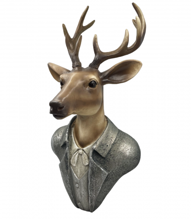 Decor perete Cap de cerb FOREST, 16x34cm [1]