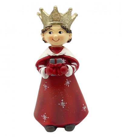 FIGURINE & PLUSURI - Figurina Craciun Printesa cu coroana si mantie NATALIE, 16cm