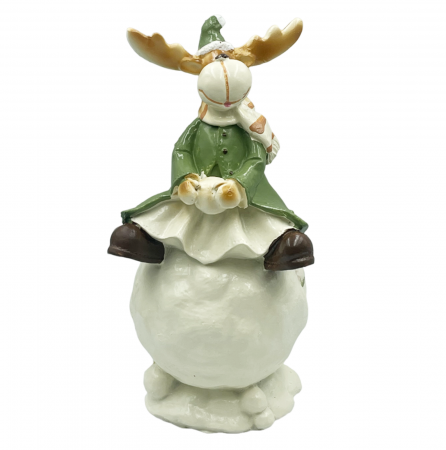 Figurina Craciun Ren pe bulgare MINTY, 7x18cm [1]