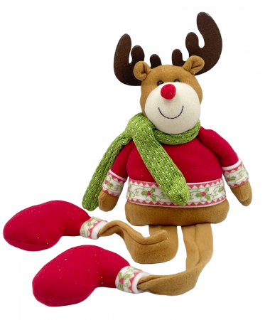FIGURINE & PLUSURI - Figurina Craciun Ren VIXEN, Picioare atarnate, 12x23cm