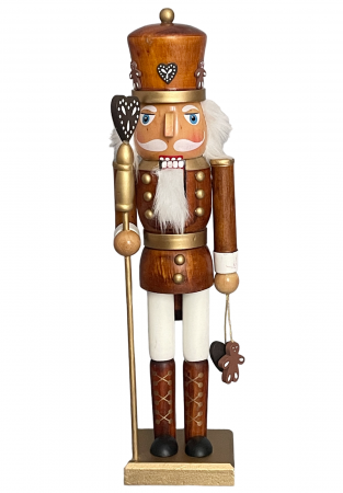 CRACIUN MAGIC - Figurina Craciun - Spargatorul de Nuci LEOPOLD, Maro, 38cm