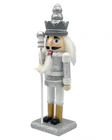 Figurina Craciun - Spargatorul de Nuci CALLUM, Argintiu, 15.5cm [1]