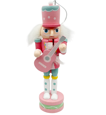 DECORATIUNI BRAD - Figurina Craciun - Spargatorul de Nuci cu chitara CANDY