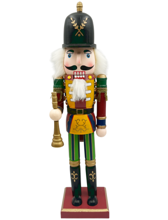 Figurina Craciun - Spargatorul de Nuci FRANK cu trompeta, 38cm [2]