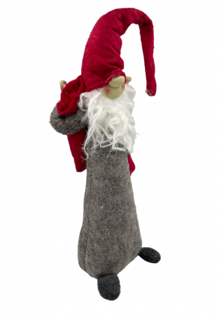 Figurina Craciun Spiridus DIXON, Gri/ Rosu, 30cm [2]