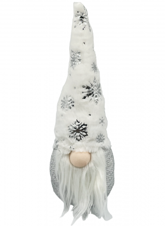 SWEET WONDERLAND - Figurina Craciun Spiridus GRUMPY, Alb, 30cm