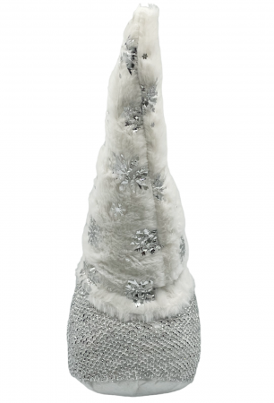 Figurina Craciun Spiridus GRUMPY, Alb, 30cm [1]