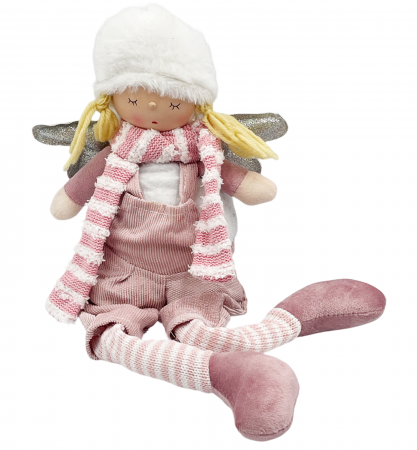 CRACIUN MAGIC - Figurina Craciun ZANA NATALIE, Roz, 23/35cm