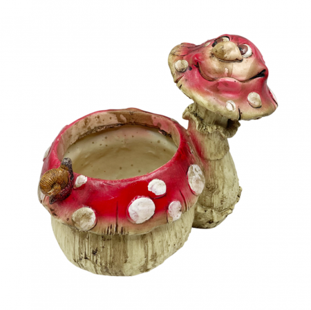 Ciuperca decorativa cu ghiveci MUSHY, 14x16cm [3]
