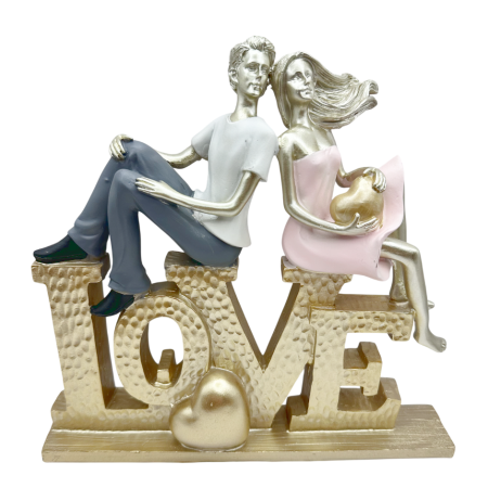 DECORATIUNI - Figurină cuplu „Love” – decor romantic