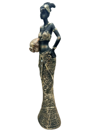 Figurină africană decorativă negru-auriu - decor elegant [1]