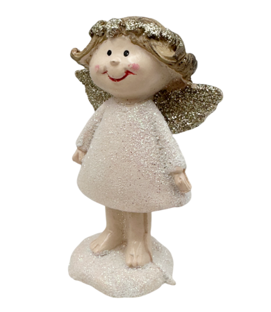 Îngeraș decorativ cu sclipici – Figurină elegantă de Crăciun | Prăvălia cu Surprize [1]