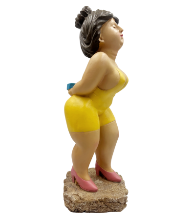 Figurine & Statuete - Figurina Femeie in costum de baie CHUBBY LADY, Galben