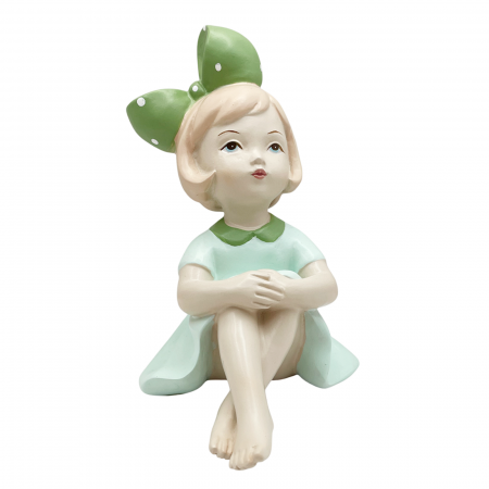 Figurine & Statuete - Figurina Fetita cu fundita AYLA, 11x14cm