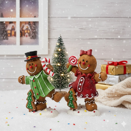 Set Figurine Omuleți Turtă Dulce JOLLY – Decor Crăciun [1]