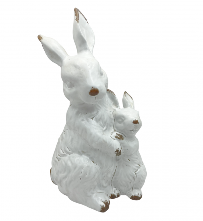 De Sezon - Figurina Iepure cu pui HAPPY, 23cm