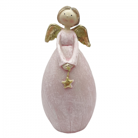 Figurine & Statuete - Inger decorativ CELESTE, Roz, 17cm